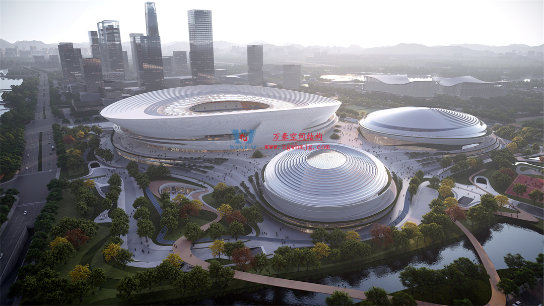 科技赋能品质工程 | 萬豪集团携手浙大团队圆满完成无锡奥体中心膜结构排水试验验收