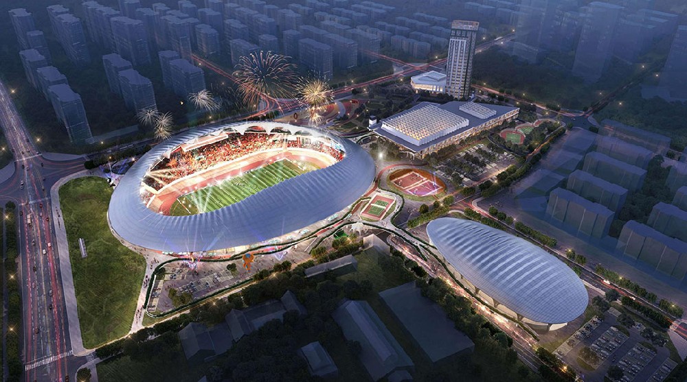 匠心筑就文精品工程，蓬莱体育场建设全速推进
