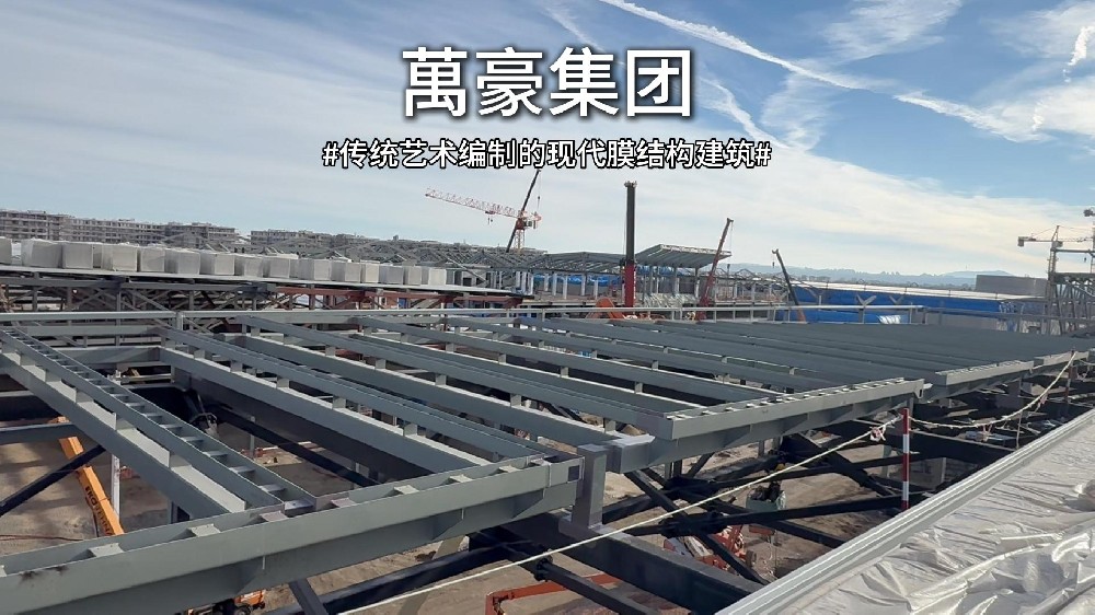 塞尔维亚国家展览馆正在逐渐成型，崭露峥嵘景象