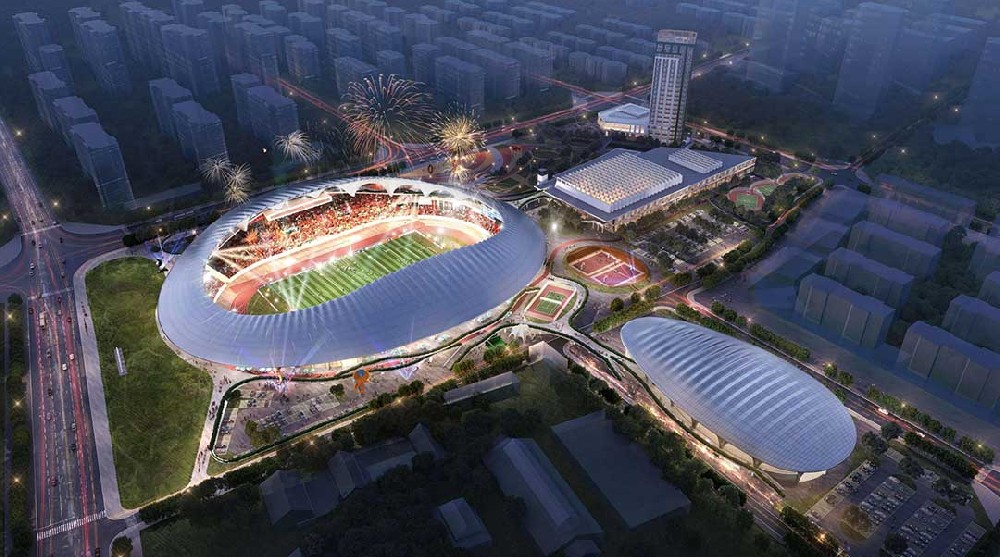 重磅进展！蓬莱体育场迈入膜结构安装关键期