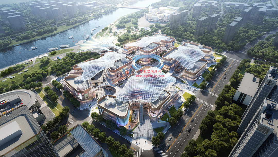 喜报｜浙江萬豪集团成功中标石家庄太平河片区合生汇大型ETFE商业天幕！