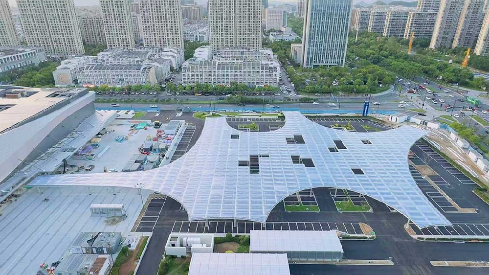 台州山姆 ETFE 气枕天幕圆满竣工